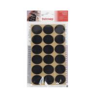 Подкладка самоприлипающая фетровая d25мм (1лист-18шт) черная Folmag