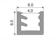 Уплотнитель силиконовый для рамочных фасадов Z-1 — купить мебельную фурнитуру в Санкт-Петербурге | AKS мебель
