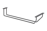 Держатель подвесной для бокалов однорядный 340*65*114, черный AKS