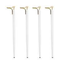 Опора меб. DIANA h725, белый матовый/золото (1 упак. = 4 шт.) AKS