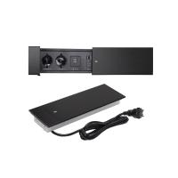 Выдвижной удлинитель Hollander, 2 розетки, 2xUSB, HDMI, LAN, черный AKS