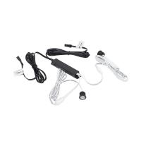 Выключатель бесконтактный на движение (PIR), двойной, врезной/накладной, 12/24V, 60W/100W, черный, AKS