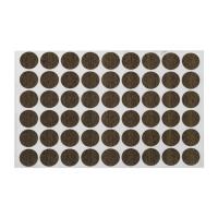 Заглушка самоприлипающая к конфирматам орех темный (22) AKS (лист-54шт.)