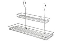 Корзина на трубу d16 двойная большая CWJ103B хром AKS