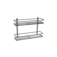 Полка подвесная прямая 2-ярусная 400*110*272, черный РФ