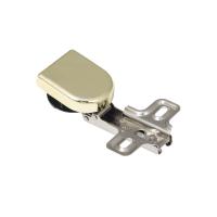 Петля д/стекла накладная с пружиной h0 slide-on AKS (овальная заглушка золото)