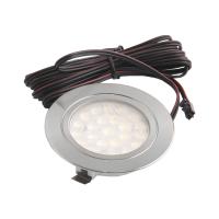 Светильник светодиодный SUN, врезной, 2W, 12V, круглый, хром, 4000К, AKS