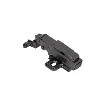 Петля д/алюм.рамки Z-1 накладная с доводчиком h0 clip-on AKS PLUS черная (саморезы, заглушки)