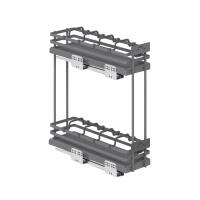 Выдвижная корзина-карго 150 FOCUS крепл.боковое/левое, графит PRIME by AKS