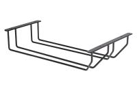 Держатель подвесной для бокалов двухрядный 340*65*205, черный AKS
