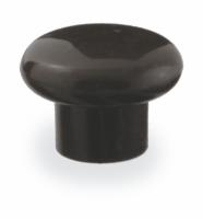 Ручка меб. кнопка пластик. PK01/K1 черный матовый AKS