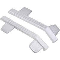 Комплект заглушек металлич. к ручке-профилю KASKAD-18 (левая+правая) серебро AKS