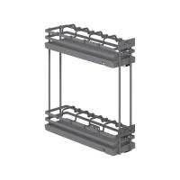 Выдвижная корзина-карго 150 FOCUS крепл.боковое/правое, графит PRIME by AKS