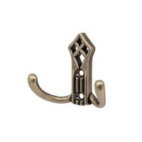 Крючок меб. двухрожковый мет. PALAZZO античная латунь AKS