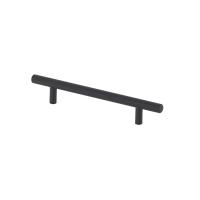 Ручка меб. скоба мет. SNAKE 128 черный матовый, AKS