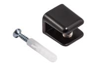 Полкодержатель для стекла мет. АК104 (6-8мм) черный матовый AKS