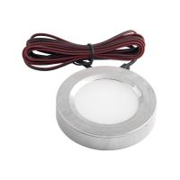 Светильник светодиодный STAR, врезной/накладной, 2W, 12V круглый, хром, 6000К, AKS