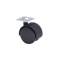 Колесо меб. пласт. d40 с площадкой, черный AKS