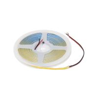 Лента светодиодная COB - 12W/m, 24V, 5мм, 400 д/м, IP20, холодный белый (6000K), узкая - 5м, AKS