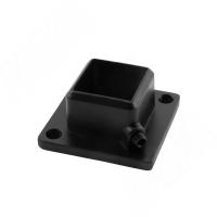 Крепление (розетка) для квадр. трубы 25*25 QUADRO, черный AKS