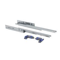 Направляющая скрытого монтажа L-300 с доводчиком ДСП до16mm с замками PRIME by AKS 3D полное выдвижение