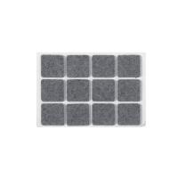 Подкладка самоприлипающая фетровая 25х25мм (1лист-12шт) серая Folmag