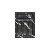 Лоток для столовых приборов 400 TR-05 (320～260*430～390*55), черно-серый мрамор AKS