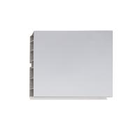 Цоколь мебельный ПВХ h=100 алюминий L=3200мм, РФ