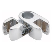 Соединитель стекло/плита к трубе d25 (553) петельный (с вкладышами), хром AKS