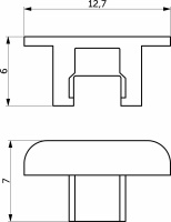 Заглушка к алюминиевому профилю NAVI-0806B, цвет черный, AKS — купить мебельную фурнитуру в Санкт-Петербурге | AKS мебель
