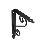 Полкодержатель мет. MELODY 190*140, черный AKS — купить мебельную фурнитуру в Санкт-Петербурге | AKS мебель
