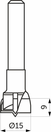 Сверло "Форстнера" по дереву 15мм цилиндрический хвостовик СИБРТЕХ — купить мебельную фурнитуру в Санкт-Петербурге | AKS мебель
