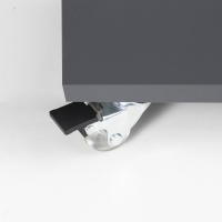 Колесо меб. CRYSTAL/2 d35 h51 с площадкой с торм., прозрачный AKS — купить мебельную фурнитуру в Санкт-Петербурге | AKS мебель
