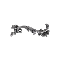 Ручка меб. скоба мет. NATURA 96 античное серебро правая AKS — купить мебельную фурнитуру в Санкт-Петербурге | AKS мебель
