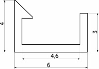 Уплотнитель силиконовый для рамочных фасадов Z-4 — купить мебельную фурнитуру в Санкт-Петербурге | AKS мебель
