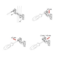 Петля внутренняя с пружиной 45мм h0 slide-on AKS 55г (еврошурупы) — купить мебельную фурнитуру в Санкт-Петербурге | AKS мебель
