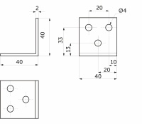 Уголок металлический FSC-01 40х40х40 (2,0), белый цинк (уп/4шт) AKS — купить мебельную фурнитуру в Санкт-Петербурге | AKS мебель
