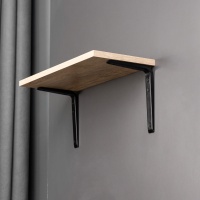 Полкодержатель мет. CRAFT 150*200*1.5, черный AKS — купить мебельную фурнитуру в Санкт-Петербурге | AKS мебель
