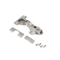 Петля полунакладная с доводчиком 45мм h0 clip-on AKS PRIME (саморезы, заглушки) — купить мебельную фурнитуру в Санкт-Петербурге | AKS мебель
