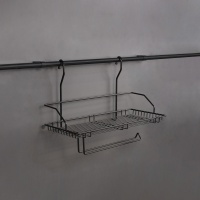 Корзина на трубу d16 одинарная+бумага CWJ220 черный AKS — купить мебельную фурнитуру в Санкт-Петербурге | AKS мебель
