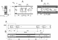 Направляющая шариковая L-450 h=35 AKS C — купить мебельную фурнитуру в Санкт-Петербурге | AKS мебель
