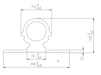 Выравниватель декоративный для мебельных дверей L-2100 -2440 мм серый AKS — купить мебельную фурнитуру в Санкт-Петербурге | AKS мебель
