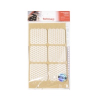 Подкладка самоприлипающая фетровая прорезиненная 40 х 40мм (1упак.=6шт), белая, Folmag — купить мебельную фурнитуру в Санкт-Петербурге | AKS мебель
