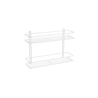 Полка подвесная прямая 2-ярусная 400*110*272, белый РФ — купить мебельную фурнитуру в Санкт-Петербурге | AKS мебель
