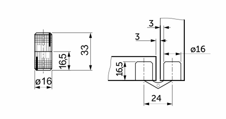Петля цилиндрическая d16мм золото AKS — купить мебельную фурнитуру в Санкт-Петербурге | AKS мебель
