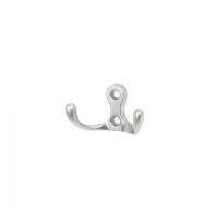 Крючок меб. двухрожковый мет. WP19 хром матовый GRIDLI — купить мебельную фурнитуру в Санкт-Петербурге | AKS мебель
