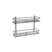 Полка подвесная прямая 2-ярусная 400*110*272, черный РФ — купить мебельную фурнитуру в Санкт-Петербурге | AKS мебель
