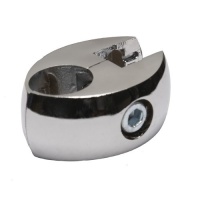 Соединитель стекло/плита к трубе d25 (550) одинарный (с вкладышами), хром AKS — купить мебельную фурнитуру в Санкт-Петербурге | AKS мебель
