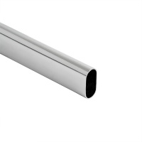 Труба овальная L-3000 30*15 (0,9кг/0,7мм), хром AKS — купить мебельную фурнитуру в Санкт-Петербурге | AKS мебель
