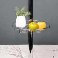 Корзина на трубу d50 центральная d350, хром AKS — купить мебельную фурнитуру в Санкт-Петербурге | AKS мебель
